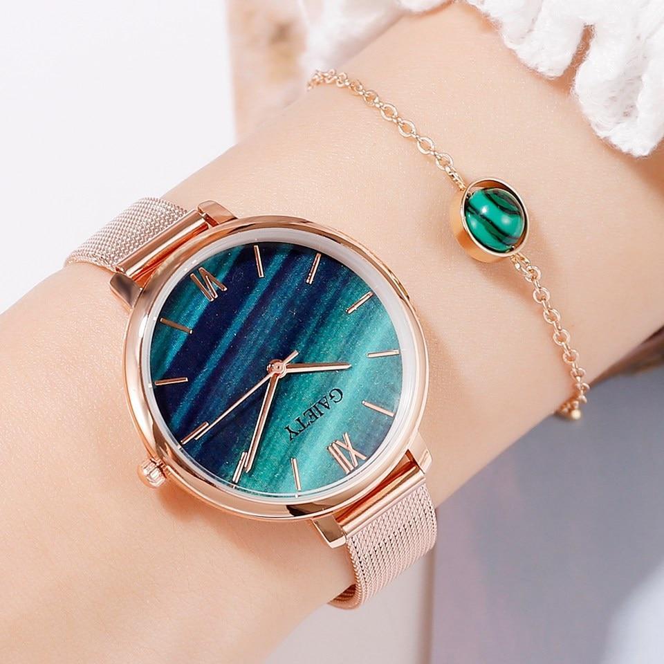 IcoolGagdets Luxury 2 PCS Set Watch Women Rose Gold Water Drill Bracelet Watch Jewelry Ladies Female Hour Casual Quartz Wristwatches