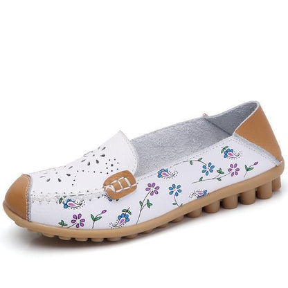 Genuine leather flats shoes women  female moccasins casual ladies shoes