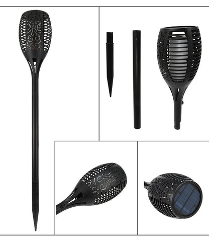 Outdoor LED Solar Flickering Flame Torch Light