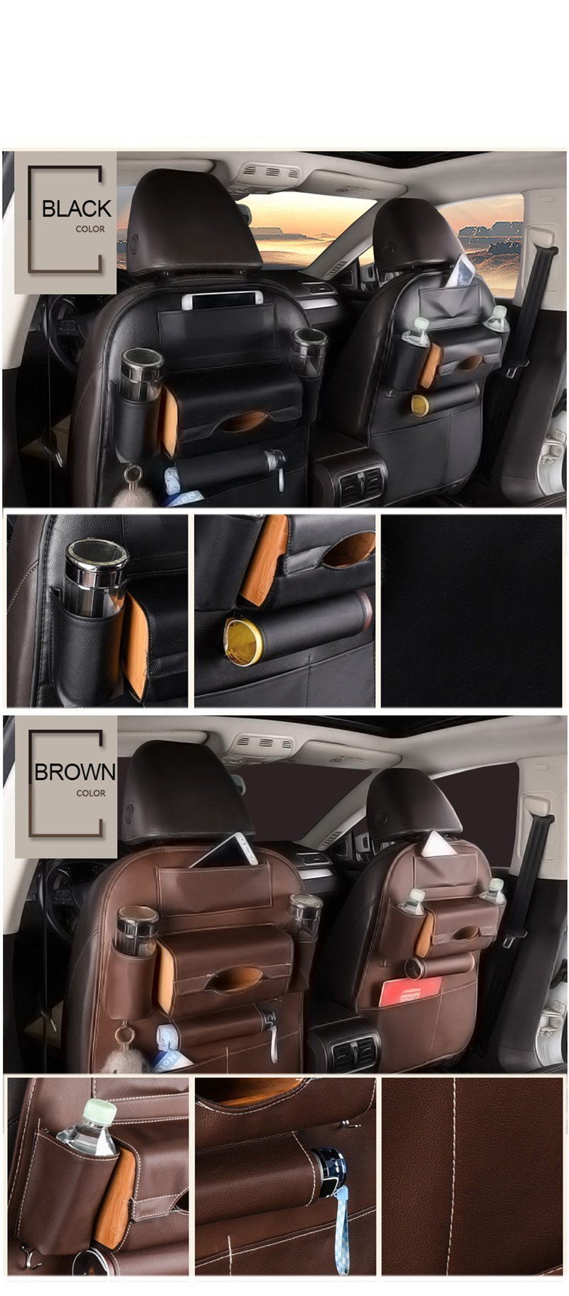 Car Seat Back Storage Organizer