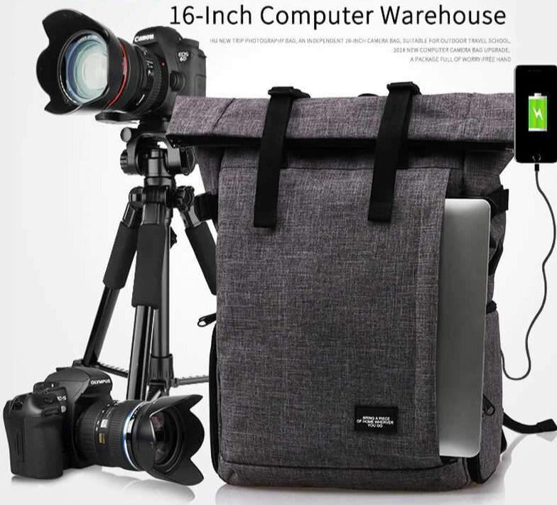 Multi-Functional Waterproof DSLR Camera Travel Bag With USB Port
