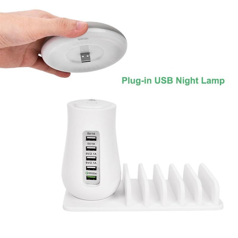 Multi-Port Fast Charging Dock & Lamp