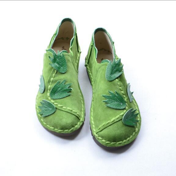 Genuine leather shoes,literary and artistic women shoes