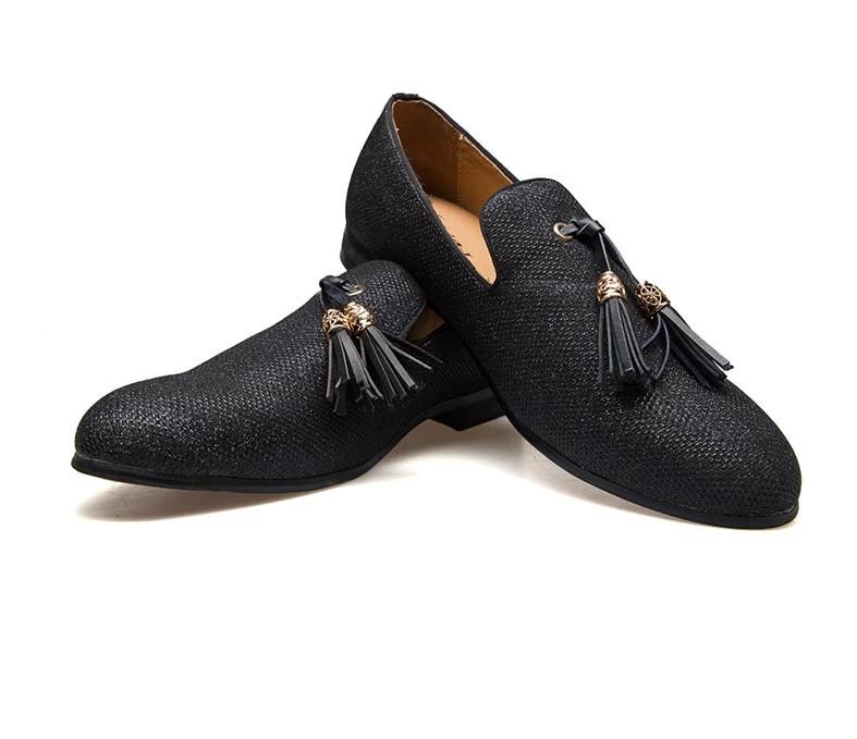 Gold Tassel of Loafers Red Sole Loafers
