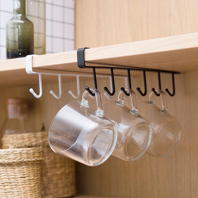 Home seamless kitchen storage rack nail free hanging wrought iron wardrobe hook kitchen organizer ZP01261501