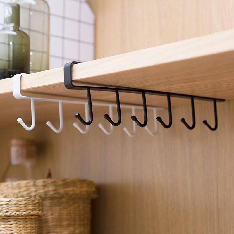 Home seamless kitchen storage rack nail free hanging wrought iron wardrobe hook kitchen organizer ZP01261501