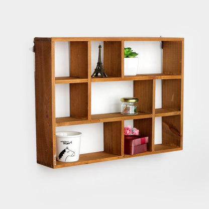 Wood Hanging Trinket Shelf