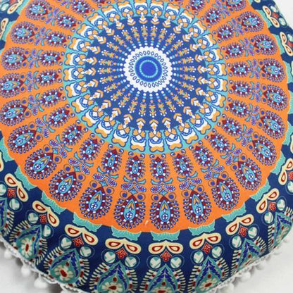 Round Mandala Throw Pillow