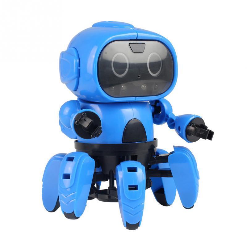 Intelligent Induction Robot DIY Assembled Electric Follow Robot with Gesture Sensor Obstacle Avoidance Kids Educational Toys