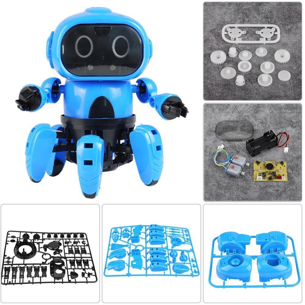 Intelligent Induction Robot DIY Assembled Electric Follow Robot with Gesture Sensor Obstacle Avoidance Kids Educational Toys