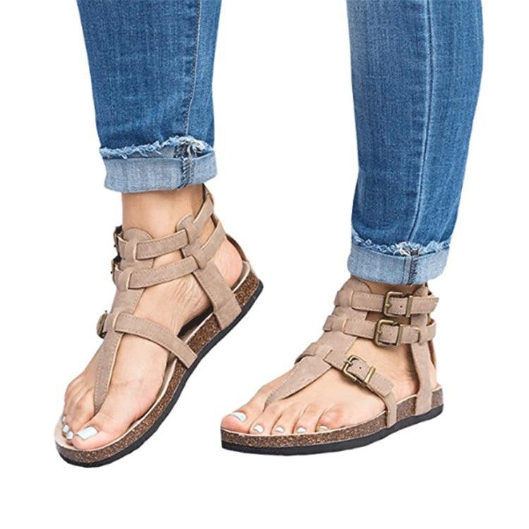 women's Flat-bottomed pedal sandals