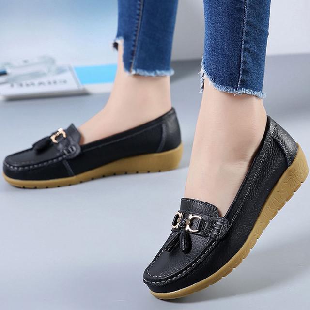 Genuine Leather Women Casual Shoes