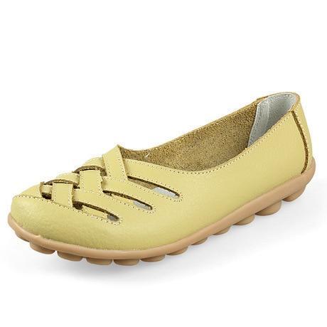 Genuine Leather Summer Women Flats Shoes