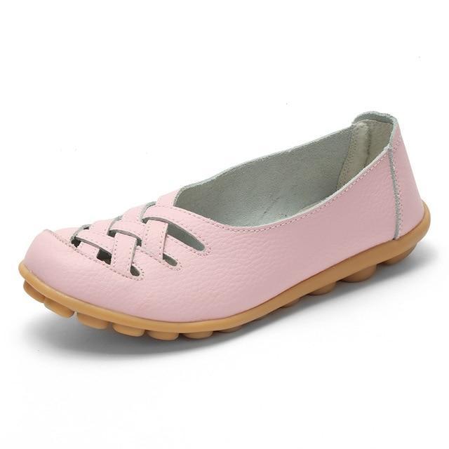Genuine Leather Summer Women Flats Shoes