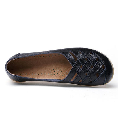 Genuine Leather Summer Women Flats Shoes