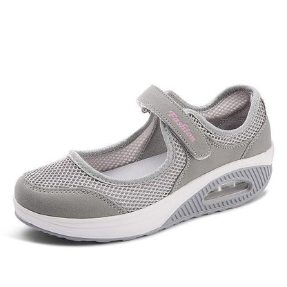 Fashion Women Flats Platform Shoes Breathable Mesh Casual Shoes