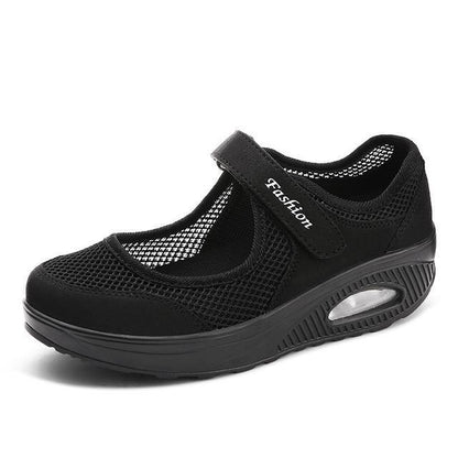 Fashion Women Flats Platform Shoes Breathable Mesh Casual Shoes
