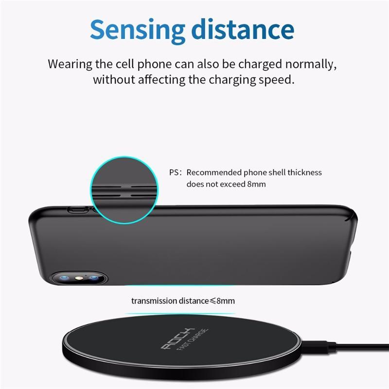 LED Breathing Light 10W Wireless Charger , Icool Fast Wireless Charging Pad For iPhone X XS 8 Samsung Huawei P30 Xiaomi