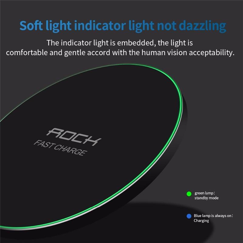 LED Breathing Light 10W Wireless Charger , Icool Fast Wireless Charging Pad For iPhone X XS 8 Samsung Huawei P30 Xiaomi