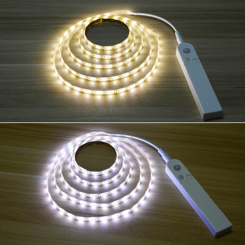 LED Under Cabinet light LED Strip led Lamp with Wireless PIR Motion Sensor USB Port light Closet Stairs Wardrobe Bed Side Light