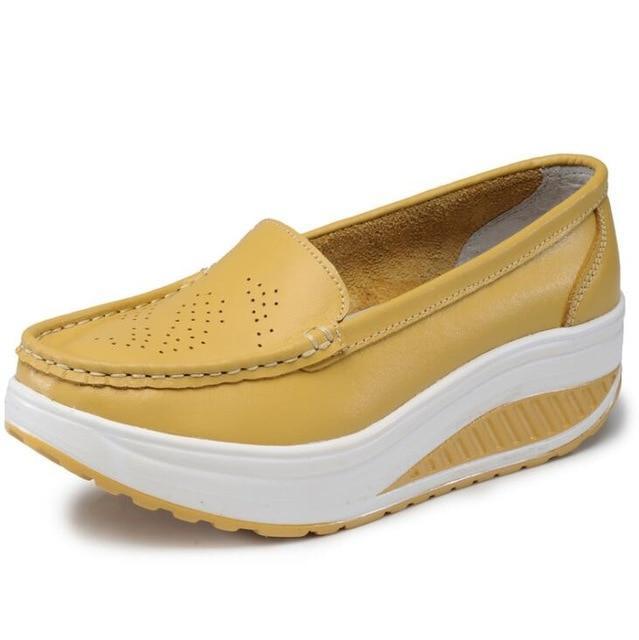 Women Flat Platform Shoes Woman White Nursing Shoes