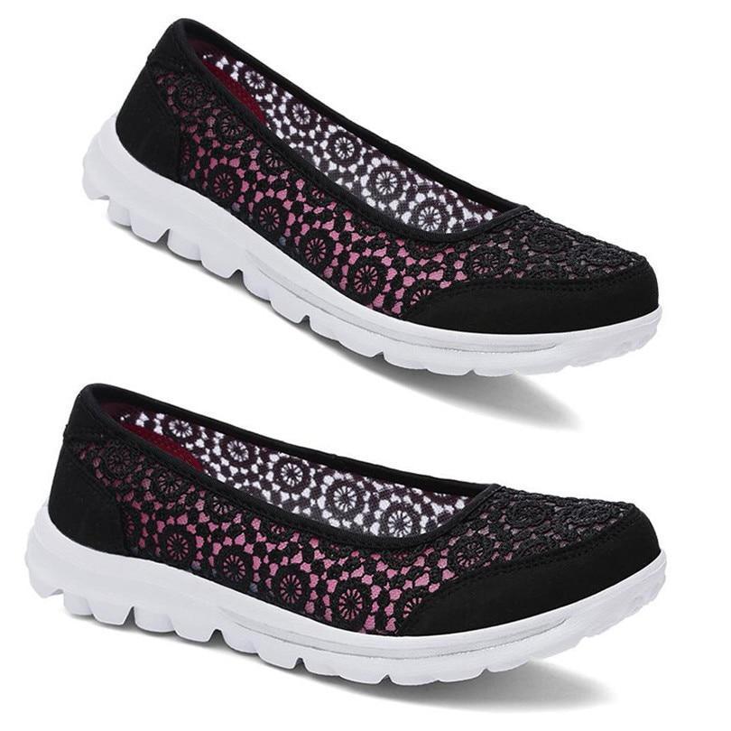 Plus Size New Pierced Lace Women Flats Shoes