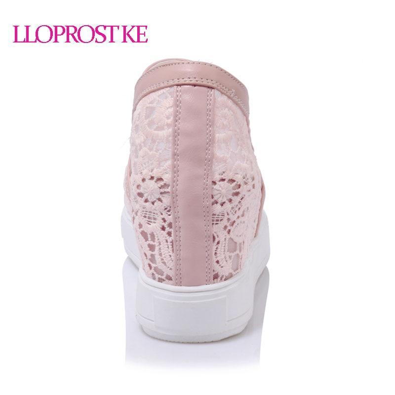 Elegant Loafers Shoes Women Casual Lace Round toe Shoes