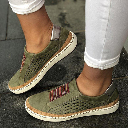 Laamei Leather Loafers Shoes Women  Sneaker Casual Comfortable Lady Loafers