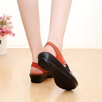 Leather Women Sandals Soft Bottom Mother Sandals