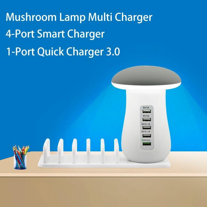 Multi-Port Fast Charging Dock & Lamp