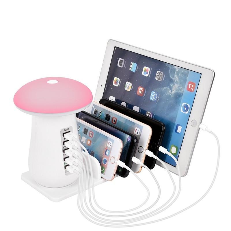 Multi-Port Fast Charging Dock & Lamp