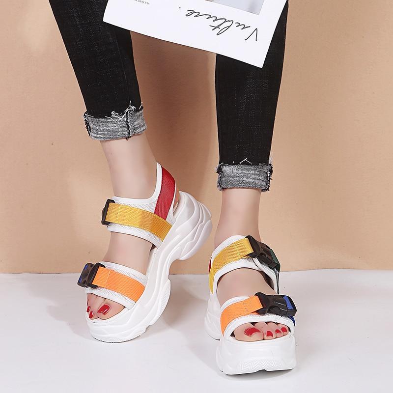 New Fashion Women Platform Sandals Ladies Casual Peep-toe Wedges Shoes