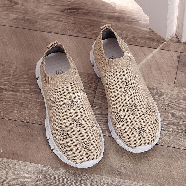 Plus Size Women Sneakers Knitting Sock Casual Shoes