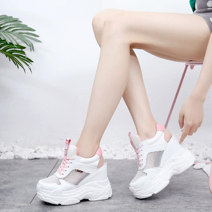 Women Sandals  Fashion Hollow Out Wedges Gladiator High Heel Chunky Platform Casual Shoes