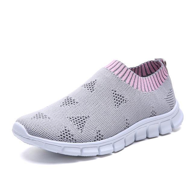 Women  Sneaker Knitted Mesh Vulcanized Shoes Casual Slip