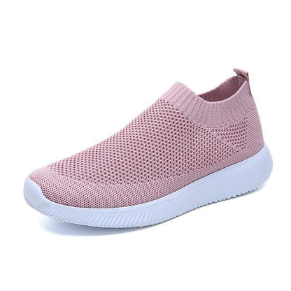 Women  Sneaker Knitted Mesh Vulcanized Shoes Casual Slip