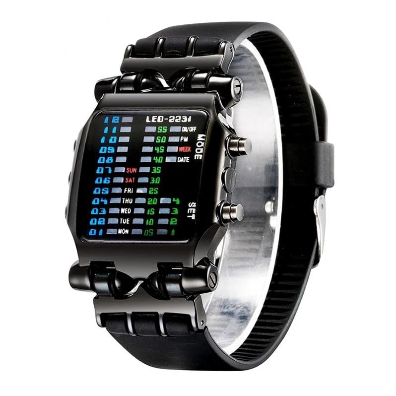 Luxury Watches Men Fashion Rubber Strap LED Digital Watch Men Waterproof Sports Military Watches Relogios Masculino