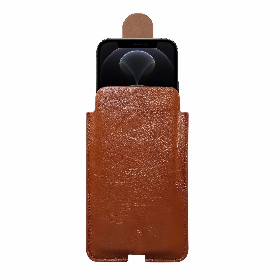 Luxury Genuine Leather Case For iPhone Samsung Smartphones