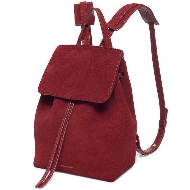 MANSURSTUDIOS  women Faux suede backpack mansur lady suede backpack