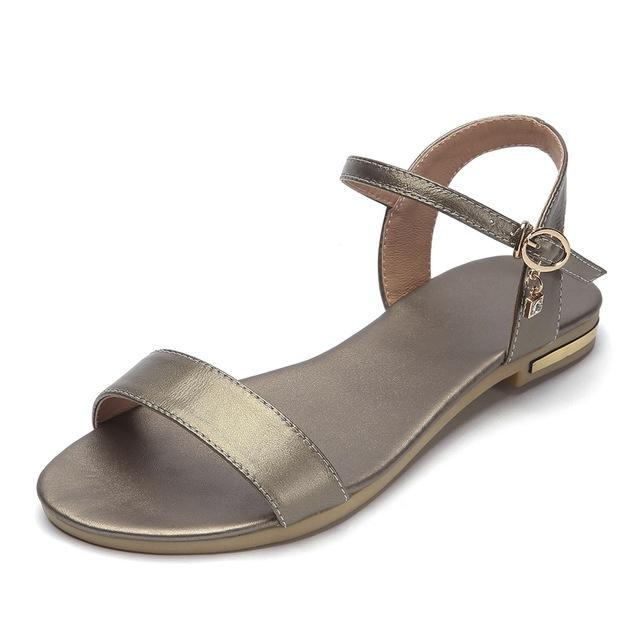 New genuine leather sandals women shoes