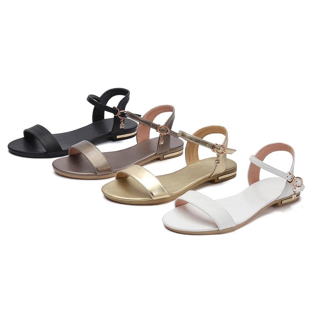 New genuine leather sandals women shoes