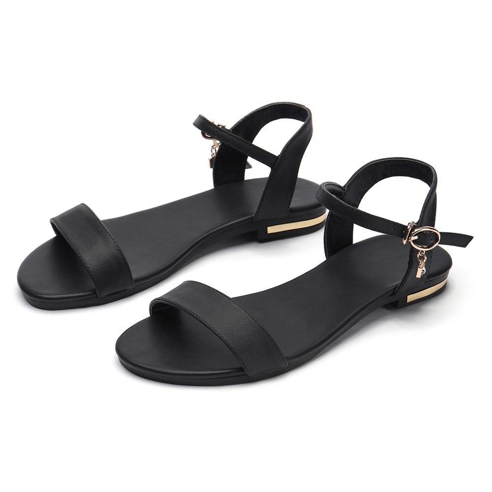 New genuine leather sandals women shoes