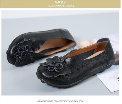 Genuine Leather Flat Shoes large size Loafers leisure shoe