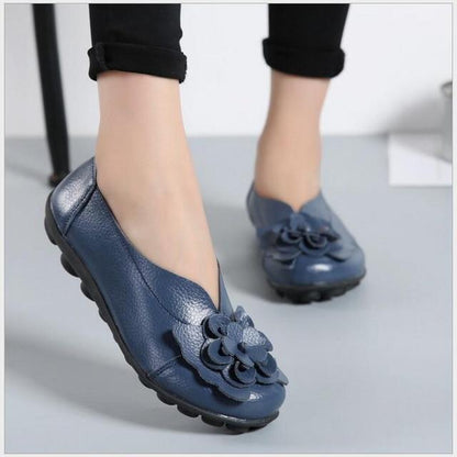 Genuine Leather Flat Shoes large size Loafers leisure shoe
