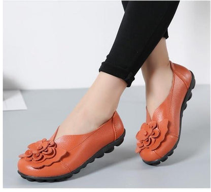 Genuine Leather Flat Shoes large size Loafers leisure shoe