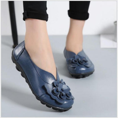 Genuine Leather Flat Shoes large size Loafers leisure shoe