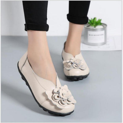 Genuine Leather Flat Shoes large size Loafers leisure shoe