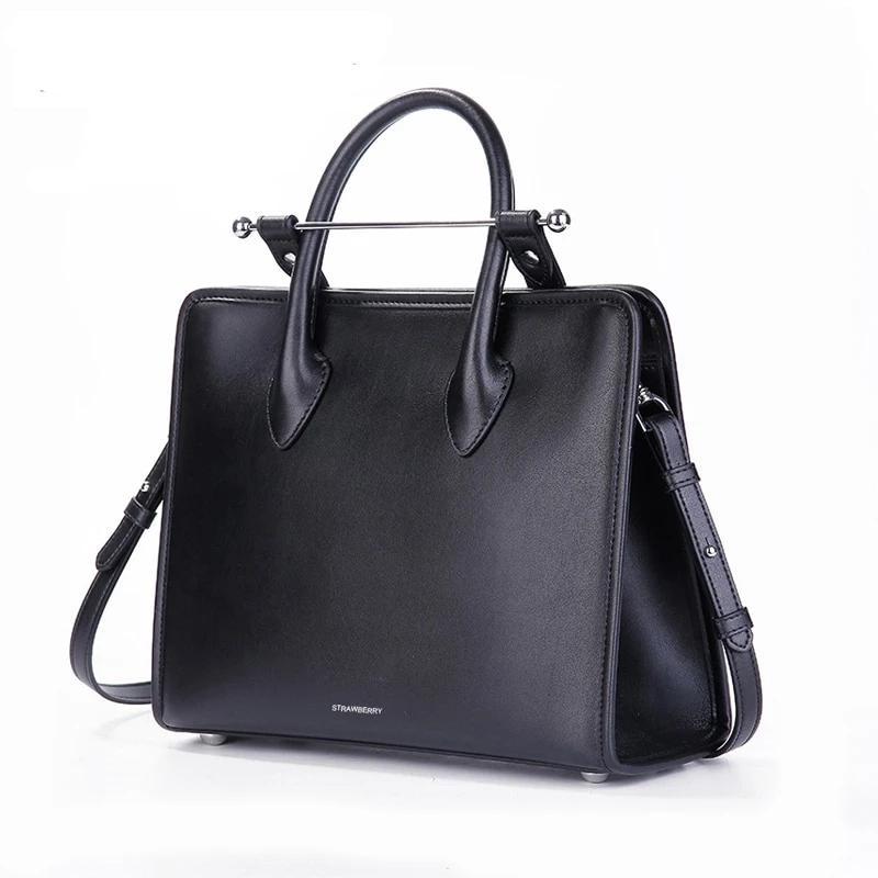 Mansurstudios women fashion genuine leather briefcase bag