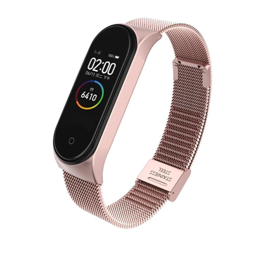 Mi Band 3 4 Wrist Strap Metal Screwless Stainless Steel For Xiaomi Mi Band 4 3 Strap Bracelet Miband 4 3 Wristbands Pulseira