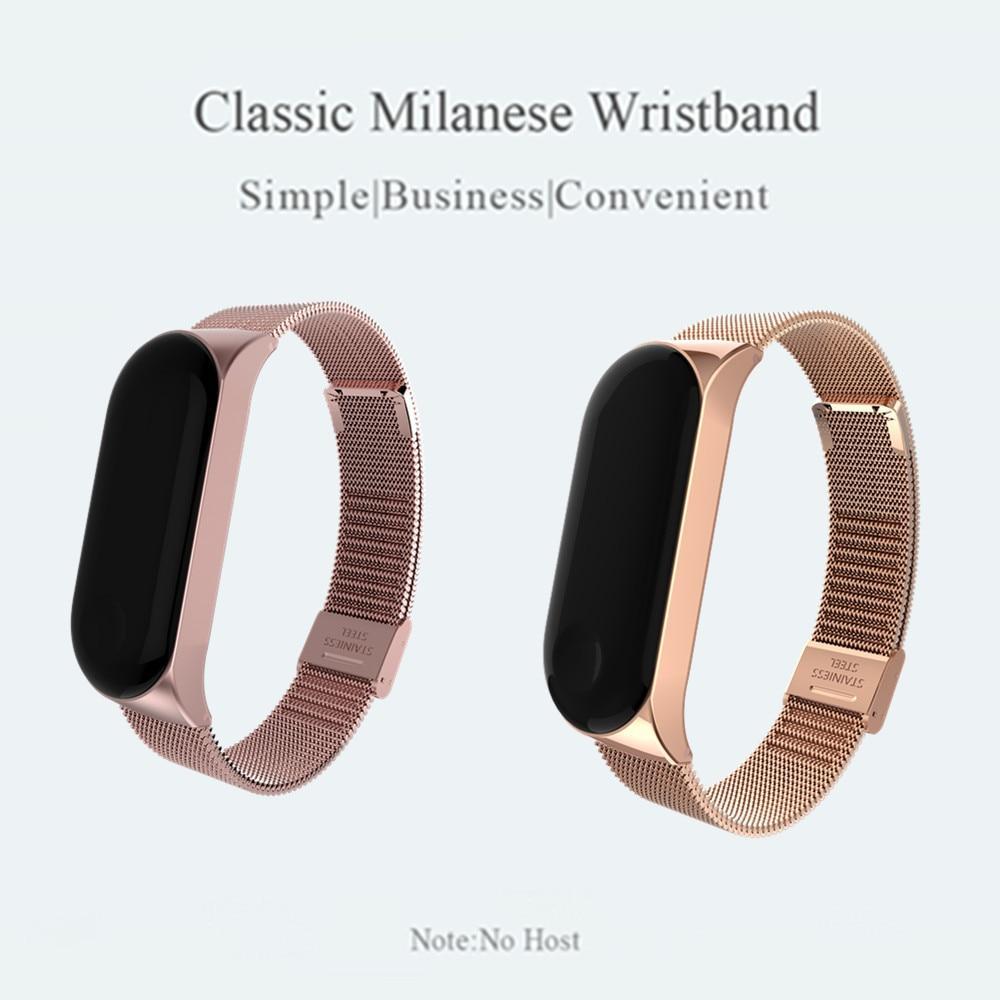 Mi Band 3 4 Wrist Strap Metal Screwless Stainless Steel For Xiaomi Mi Band 4 3 Strap Bracelet Miband 4 3 Wristbands Pulseira